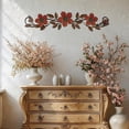 thumbnail image 3 of Metal Flower Wall Decor Vintage Spring Metal Flower Wrought Iron Scroll Sculpture 15.7''x3.7'' Farmhouse Leaf Wall Decor with Nails for Summer Bedroom Kitchen Indoor Outdoor, 3 of 6
