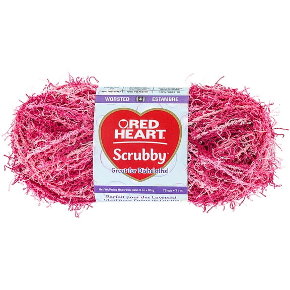 Red Heart Scrubby Yarn-Candy