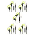 thumbnail image 2 of Guardoinrt Écouteurs de Sport Étanches Stéréo pour Téléphone Intelligent Réduction de Bruit Résistants à la Transpiration Casque de Musique Portable Mains Libres Vert 5ensemble, 2 of 6