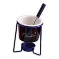 thumbnail image 4 of Olla para fondue de chocolate con calentador de tenedor, calentador de queso, electrodomésticos de cocina, vela de té Azul, 4 of 9