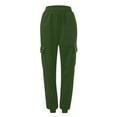thumbnail image 4 of Tthxqing Womens Plus Size Cargo Pants Trendy Elastic Waist Baggy Sweatpants Causal Workout Joggers Running Yoga Pants with Pockets Green S, 4 of 4
