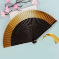 thumbnail image 4 of YAOMOBB Dance Performance Fan Chinese Style Folding Fan with Tassel Hollow Ribs Dance Performance Photo Props (Portable 1 Set), 4 of 6