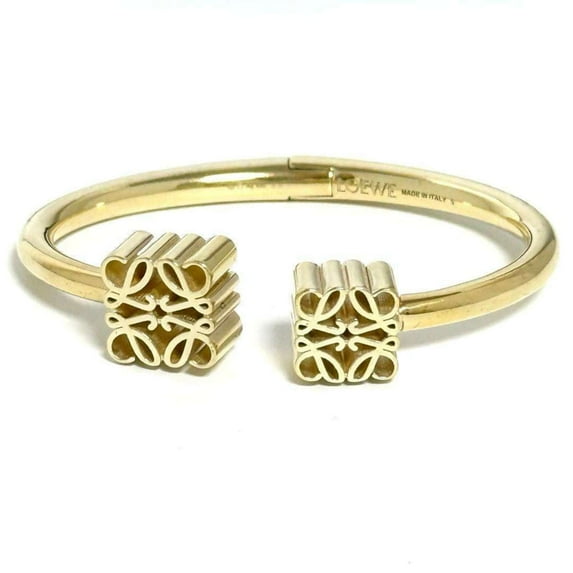 Pre-Owned Loewe Women's Anagram Bangle Cuff Bracelet, Size Small