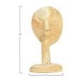 thumbnail image 2 of Bloomingville 14" Hand-Carved Teak Wood Face Resting on Hand Figurine, 2 of 8
