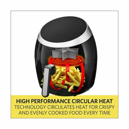 Bella - 5.3-qt. Digital Air Convection Fryer - Black