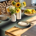 thumbnail image 4 of Sage Green Black Ombre Round 13 Inch Placemats Set of 6, Gradient Contemporary Abstract Art HeatResistant Non Slip Place Mats for Dining Table, Wipeable Braided Kitchen Table Mats for Housewarming, 4 of 9
