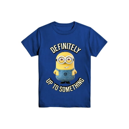 Minions Up To Something, Boys Graphic Crew Neck Short Sleeve T-Shirt, Sizes XS-2X
