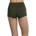 thumbnail image 2 of ToBeInStyle Women's Wide Waistband Rollover Yoga Shorts - True Olive - S, 2 of 5