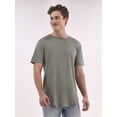 thumbnail image 5 of No Boundaries Men's & Big Men's Longline Curved Hem Elongated Tee Shirt, 2-Pack, Sizes XS-5XL, 5 of 7