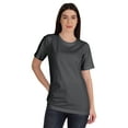 thumbnail image 1 of Inkmeso T-Shirt Basique Col Rond Femme Manches Courtes Coupe Régulière Long Tee Haut d'Entraînement, 1 of 8