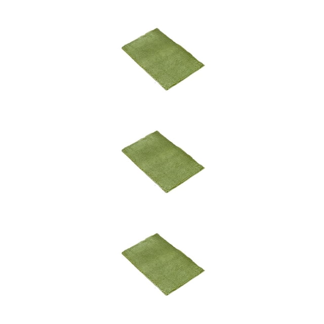 Maytalsory 1/2/3/5 Anti-slid Bathroom Mat Soft Texture Safe Strong Grip Absorbent Floor Mat Yellow Green 40cm*60cm 3PCS