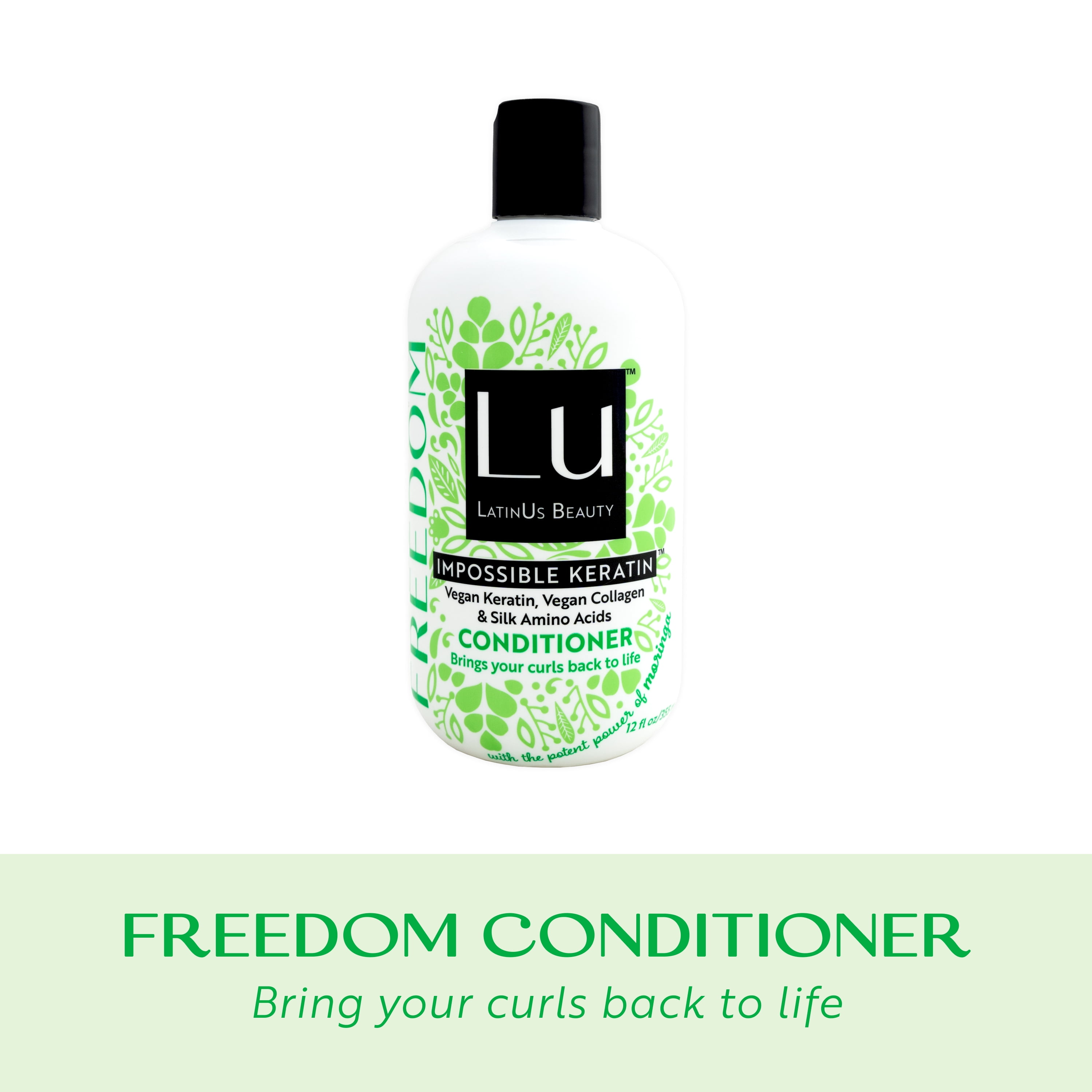 Lu by LatinUs Beauty FREEDOM 3-Piece Curls & Volume Hair Set: Shampoo, Conditioner, Styling Cream (32 oz)