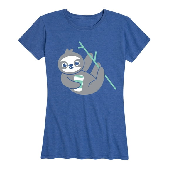 Instant Message - Coffee Sloth - Women's Short Sleeve Graphic T-Shirt