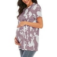 thumbnail image 4 of Youmylove Women Maternity T-Shirt Tee Shirts Classic Tops Tee Mothers Pregnancy Clothing Round Neck Short Sleeve Pregnant, 4 of 5