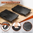 thumbnail image 4 of 2 Pack Furniture Dolly, 16.9"x11.7" Heavy Duty Moving Dolly with 4 Wheels, Non-Slip Textured Surface for Boxes Appliances, Max Load 500 lbs, Black, 4 of 4