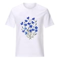 thumbnail image 4 of Enjoytime Womans T Shirts Top Flower Graphic Print Tee Shirts Short Sleeve Casual Crewneck Lightweight Trendy Womens Casual Tops, 4 of 6