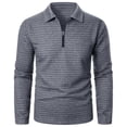 thumbnail image 5 of Men's Quarter Zip Knit Sweater Neck Casual Pullover Ribbed Edge Comfortable Stylish Warm Winter Top Mens Casual Crew Neck Basic Tees, 5 of 5