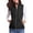 Black, variant on Women'S Stand Collar Zipper Padded Quilted Vest with Pockets Pink M