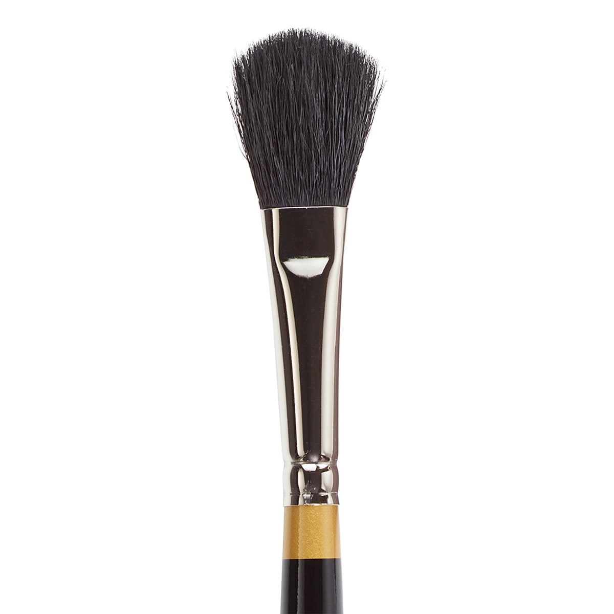 Kingart Original Gold 9275 Oval Mop Super Soft Dyed Black Natural Goat Hair Series Premium Multimedia Artist Brushes, Set of 4