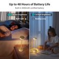thumbnail image 2 of LED Rechargeable Cordless Aluminum Table Lamp, 3000K Warm White, 3 Settings Brightness, 4000mAh Battery Powered Operated Table Light, Modern Bedside Lamp，Pack of 2., 2 of 6