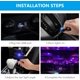 thumbnail image 5 of Luz de techo para coche, miniluz LED romántica para interior con control de voz, 4 colores, 9 modos de funcionamiento, lámpara USB Plug and Play ajustable para coche, casa o fiesta., 5 of 5