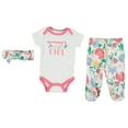 thumbnail image 2 of Chick Pea Baby Girl 3 PC Footed Pant Set, Sizes Newborn-9 Months, 2 of 2