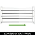 thumbnail image 4 of mDesign Metal 3 Tier Adjustable/Expandable Shoe and Boot Rack - White/Gray, 4 of 7