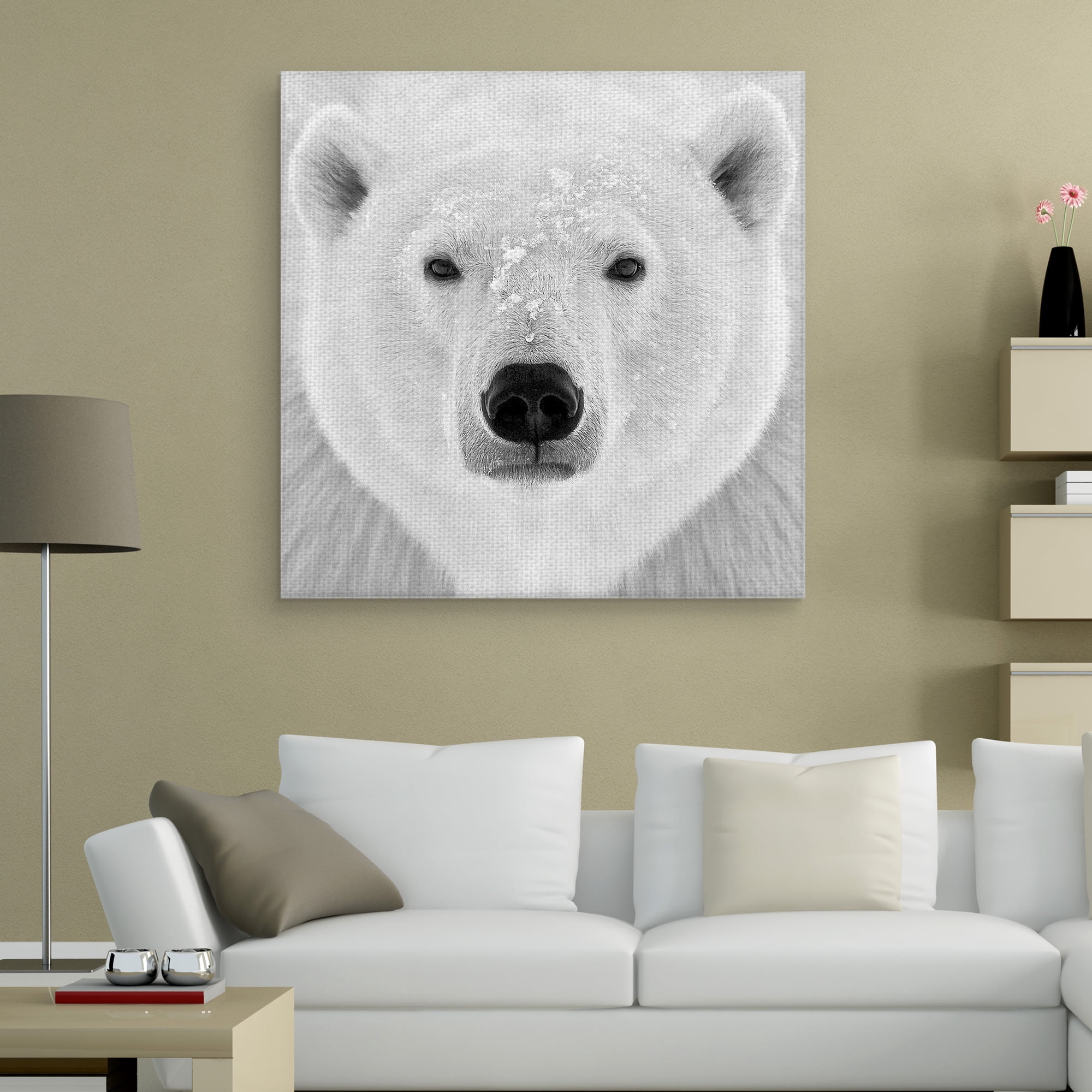 Masterpiece Art Gallery Polar Bear by PhotoINC Studio Canvas Art Print 35" x 35"