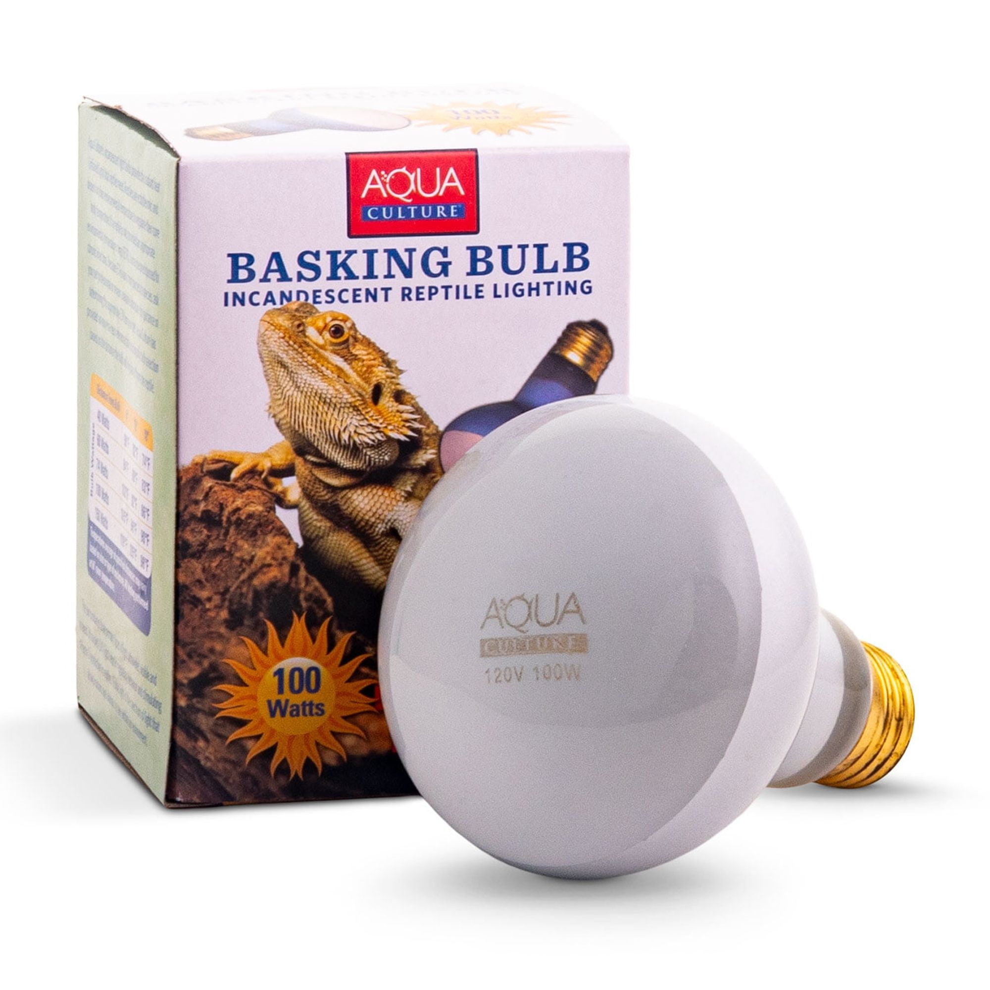 (2 pack) Aqua Culture Basking Bulb for Reptiles 100 Watt