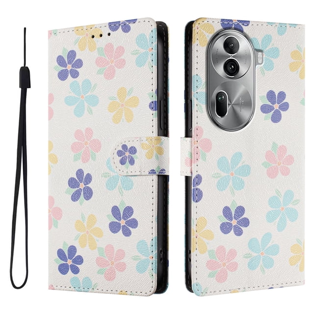 FOXDOCK Funda Tipo Cartera para OPPO Reno 11 Pro 5G con Soporte y Correa – Diseño de Patrones Lindos