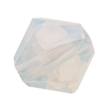 - Swarovski Crystal, #5328 Bicone Beads 4mm, 24 Pieces, White Opal