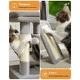 thumbnail image 3 of Cat Tree  30 Inches Tower With Dual Condos For Indoor Cats Plush House Padded Perch Ramp And Posts Replaceable Balls-gray, 3 of 5