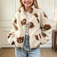 thumbnail image 7 of FchengtaiS Boys Girls Sherpa Fleece Jacket Cute Full Zip up Stand Collar Fuzzy Coat Kids Winter Warm Windproof Plush Outerwear, 7 of 7