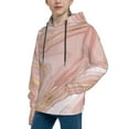 thumbnail image 2 of Kll Unisex Kids Boys Girls Hooded Pocket Pullover Hoodies-Rose Gold Glitter Splatter, 2 of 9