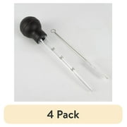 (4 pack) Mainstays Plastic Meat Baster with Cleaning Brush, 10.42"