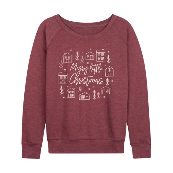 Instant Message - Merry Little Christmas - Women's French Terry Long Sleeve Pullover