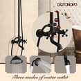 thumbnail image 4 of gotonovo Matte Black Exposed Shower Brass Pipe Shower Faucet Bathroom Shower Combo Set Rainfall Shower Head Handheld Spray Bathtub Shower 8 Inch 3 Function Vintage Wall Mounted Double Cross Knobs, 4 of 9
