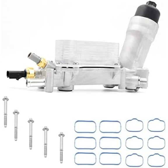 926-959 Aluminum Replacement Engine Oil Filter Housing With Oil Cooler And Filter Assembly Compatible with 2011-2017 3.6L Chrysler Dodge Jeep Mopar OE #68105583AF 5184304AE