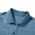 thumbnail image 2 of FRSASU Men's Casual Polo Shirts Short Sleeve Golf Quick Dry Print Performance Golf Collared T-Shirt Blue, 2 of 8