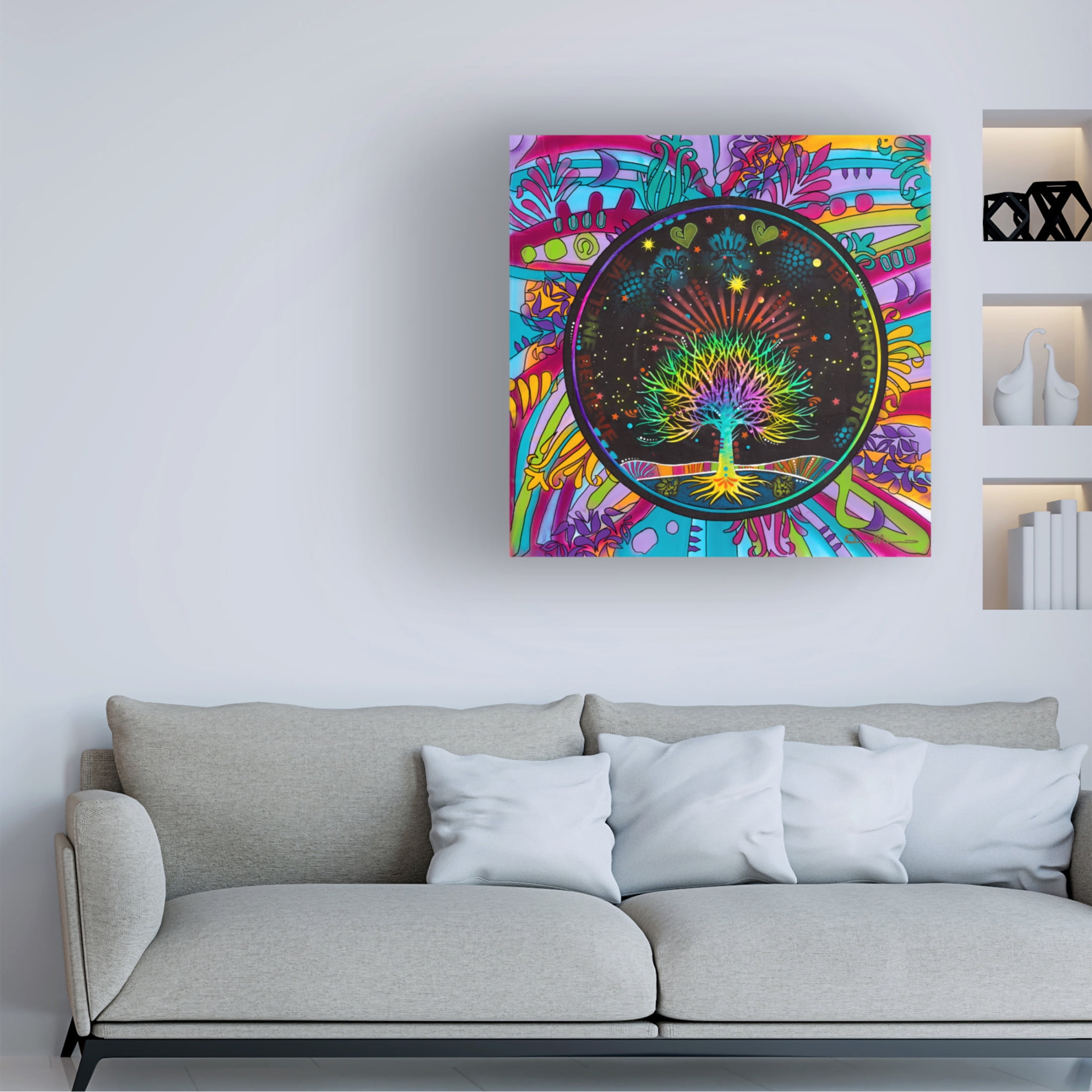 Canvas Wall Art - Dean Russo 'Believe One' Wall Art for Living Room, Bedroom, or Office Décor by Trademark Fine Art - 35 x 35 Inches