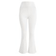 thumbnail image 4 of ZOIGHDA Women Flare Yoga Pants Leggings with Pockets with Pockets High Wasit Bootcut Belly Control Soft Workout Leggings(White,X-Large), 4 of 6