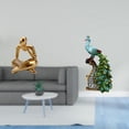 thumbnail image 2 of Estatua De Pavo Real Con Pensamiento Abstracto, Decoración Para Mesa, Sala De Estar, Estantería De Oficina, Colección De Esculturas De Animales, Adorno Elegante Para Dormitorio Y Hogar., 2 of 8