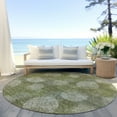 thumbnail image 6 of Addison Rugs Chantille Indoor/Outdoor Transitional Circles Green Washable Round Rug, 8' x 8', 6 of 6