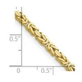 thumbnail image 2 of 14k Yellow Gold Solid Polished 2.5mm Byzantine Chain Necklace 18 Inch Lobster Claw Chain Necklace for Women and Men, 2 of 2