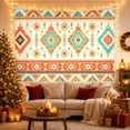 thumbnail image 3 of Symmetrical Tribal Diamond Motifs on Cream Background, Peaceful Boho for Bohemian Decor Enthusiasts, Tribal Pattern Wall Art, Housewarming Gift Tapestry Wall Hanging for Bedroom and Living Room, 3 of 7
