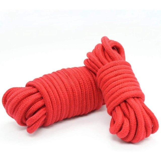 Soft Rope,Outdoor Recreation Accessories, 32 Feet 10M- Soft Multipurpose Rope, Cotton Rope Craft Rope (Red)by Torubia