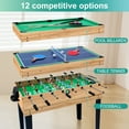 thumbnail image 2 of Rioloiuy 12-in-1 Combo Game Table Set for Home, Multi-Game Table for Adults Kids with Hockey, Foosball, Pool, Shuffleboard, Ping Pong, Chess, Checkers, Bowling, and Backgammon, 2 of 7