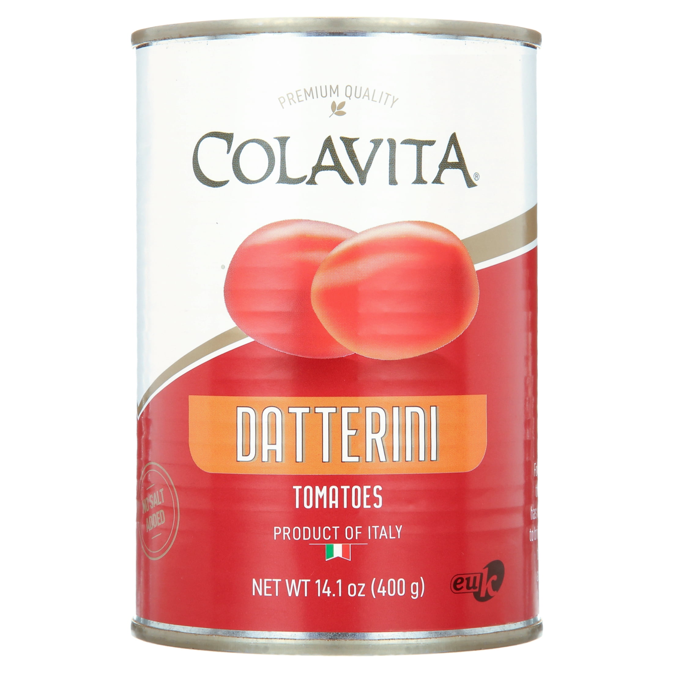 (4 pack) Colavita Datterini Canned Tomatoes - Imported from Italy - No Salt Added, All Natural, No Added Preservatives, 14.1 oz Can
