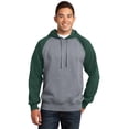 thumbnail image 1 of Sport-Tek Men's Raglan Colorblock Pullover Hooded Sweatshirt - ST267, 1 of 1