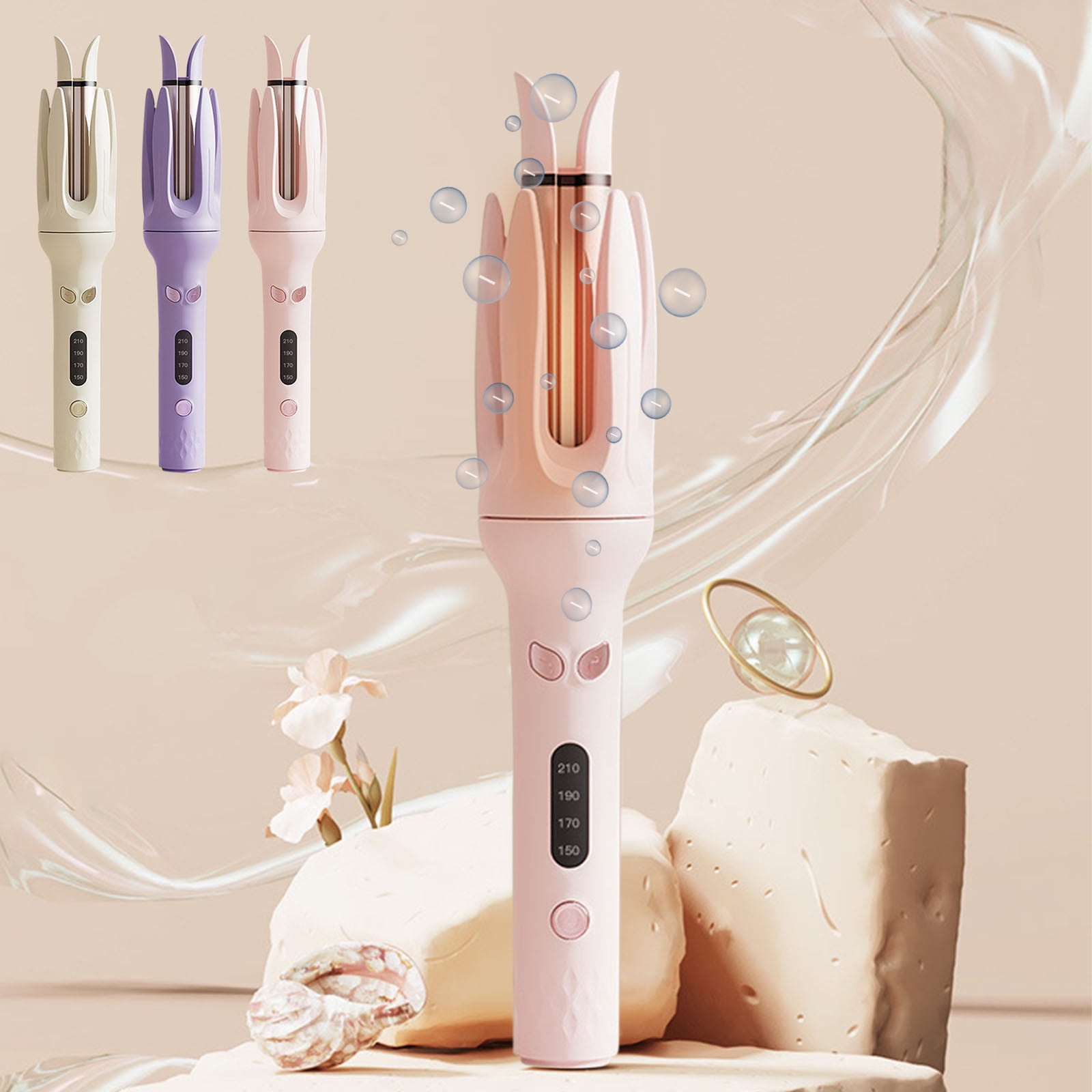 Fully Automatic Curling Stick, Portable Rotating Curler, Hair Curler with Temperature Control, No-Harm Curling Iron for Effortless Styling